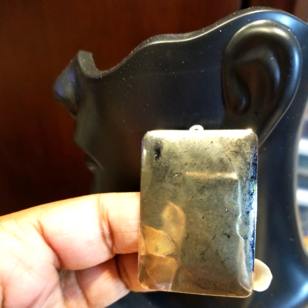 Boho Rectangular clip on earrings.